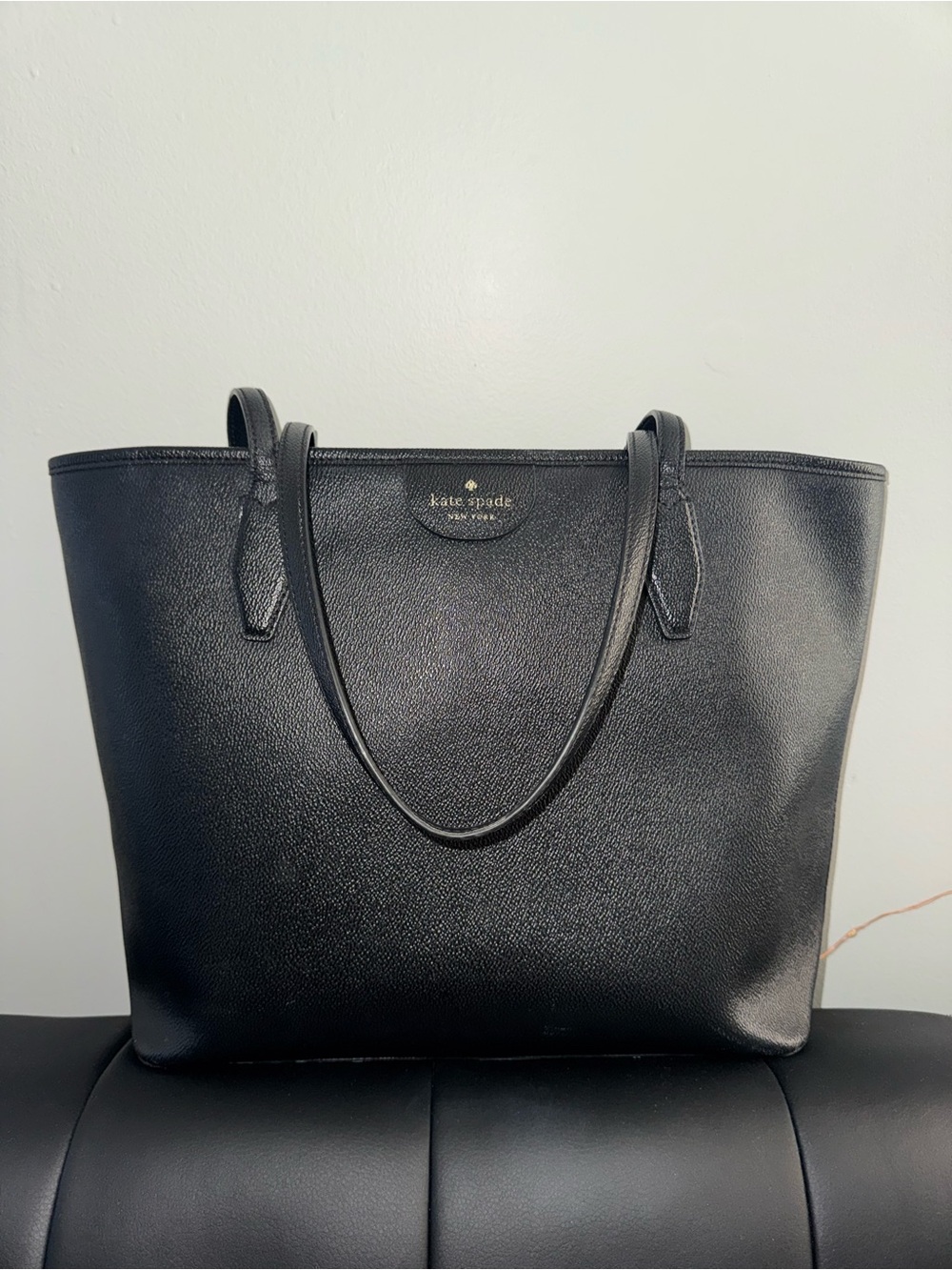 kate spade Black Pebbled Leather Tote